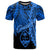 Guam Polynesian T Shirt Tribal Wave Tattoo Blue Unisex Blue - Polynesian Pride