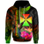 Wallis and Futuna Polynesian Hoodie Hibiscus and Banana Leaves Unisex Reggae - Polynesian Pride