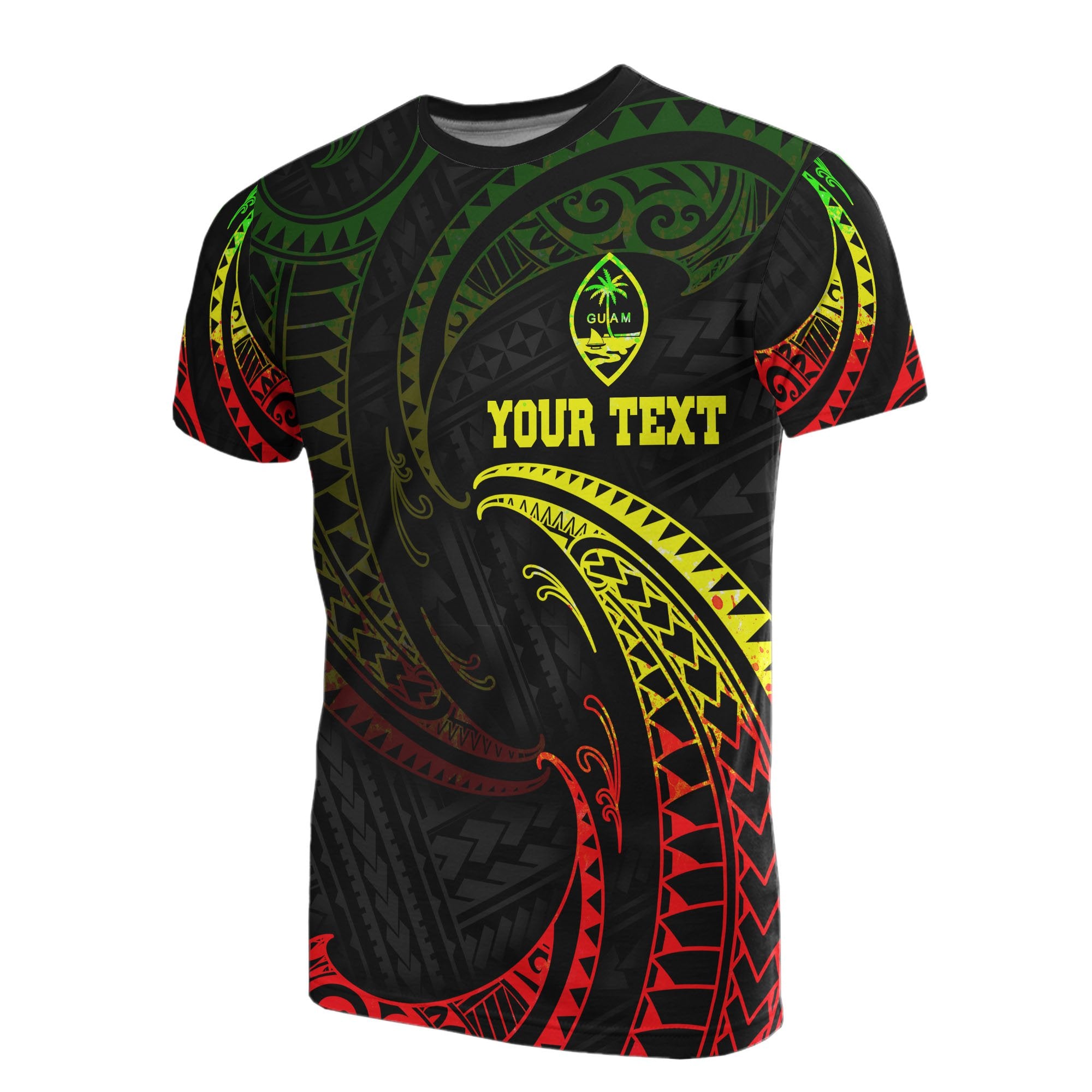 Guam Polynesian Custom T Shirt Reggae Tribal Wave Unisex Reggae - Polynesian Pride