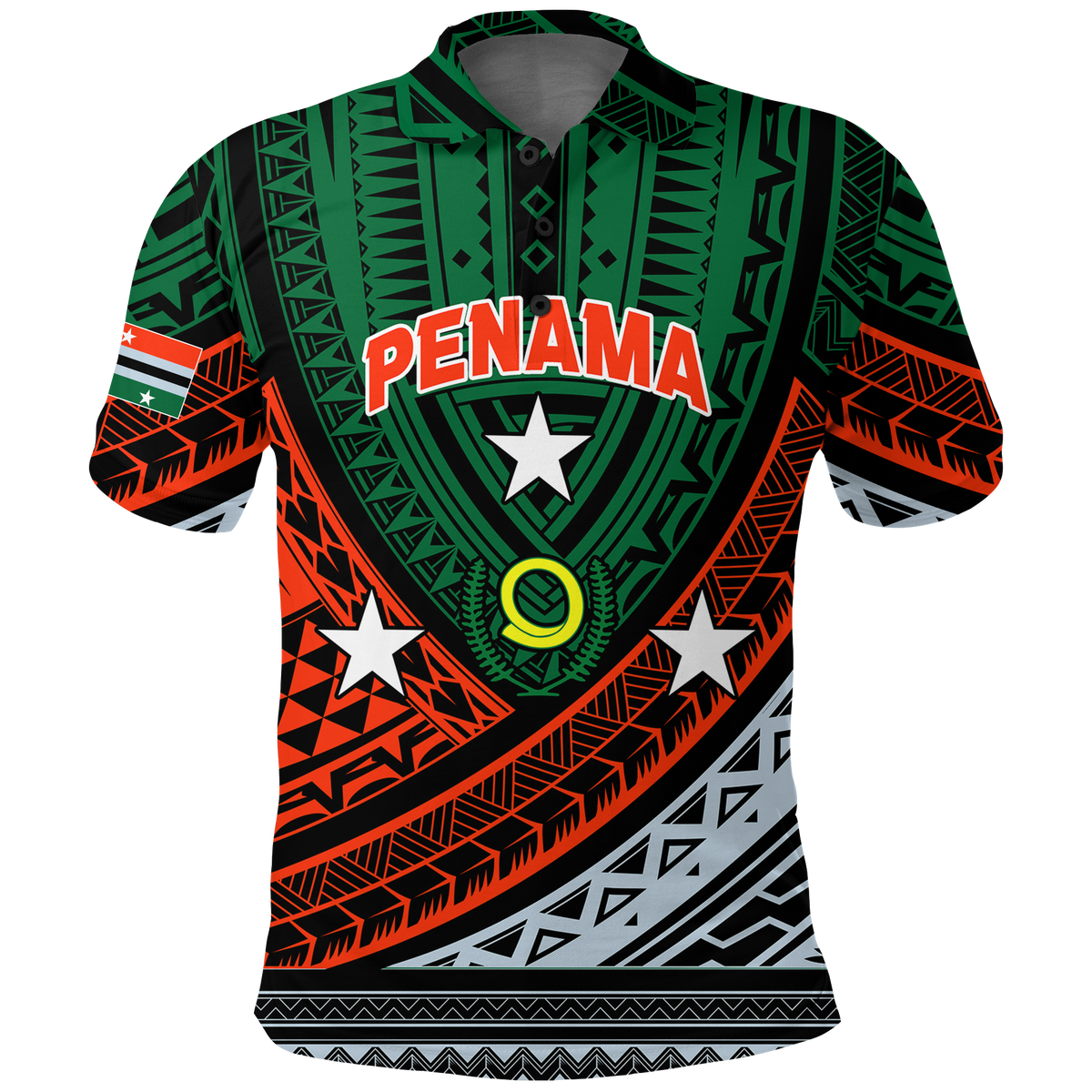 Custom Vanuatu Penama Province Tribal Pattern Polo Shirt LT12 Unisex Green - Polynesian Pride