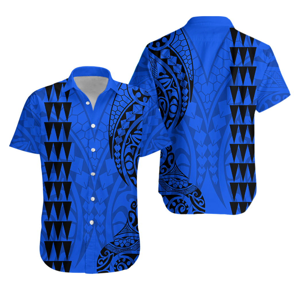 Kakau Polynesian Tribal Hawaiian Shirt Blue LT13 Unisex Blue - Polynesian Pride