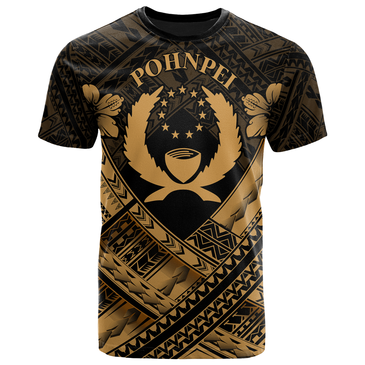 Pohnpei PolynesianT Shirts Pohnpei Gold Seal Camisole Hibiscus Style Unisex Art - Polynesian Pride