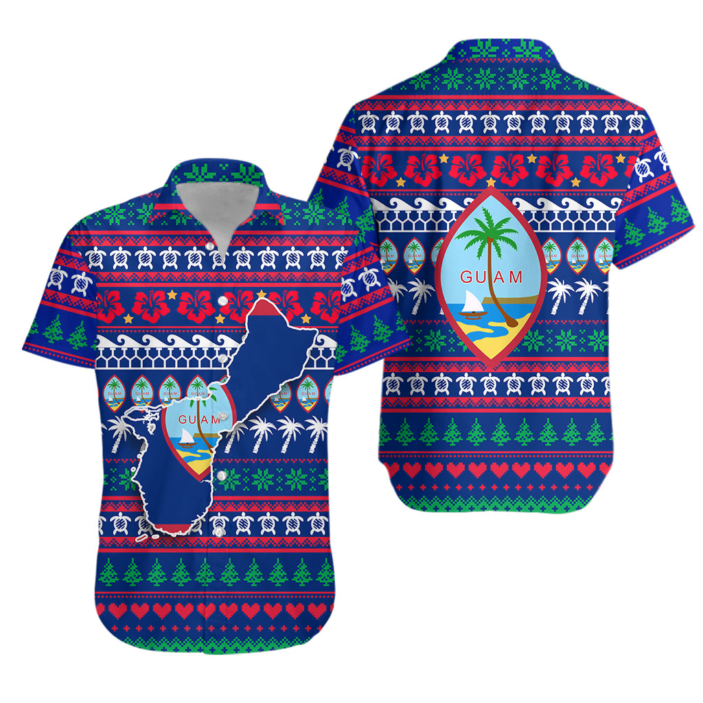 Guam Christmas Hawaiian Shirt - Ugly Christmas - LT12 Unisex Blue - Polynesian Pride