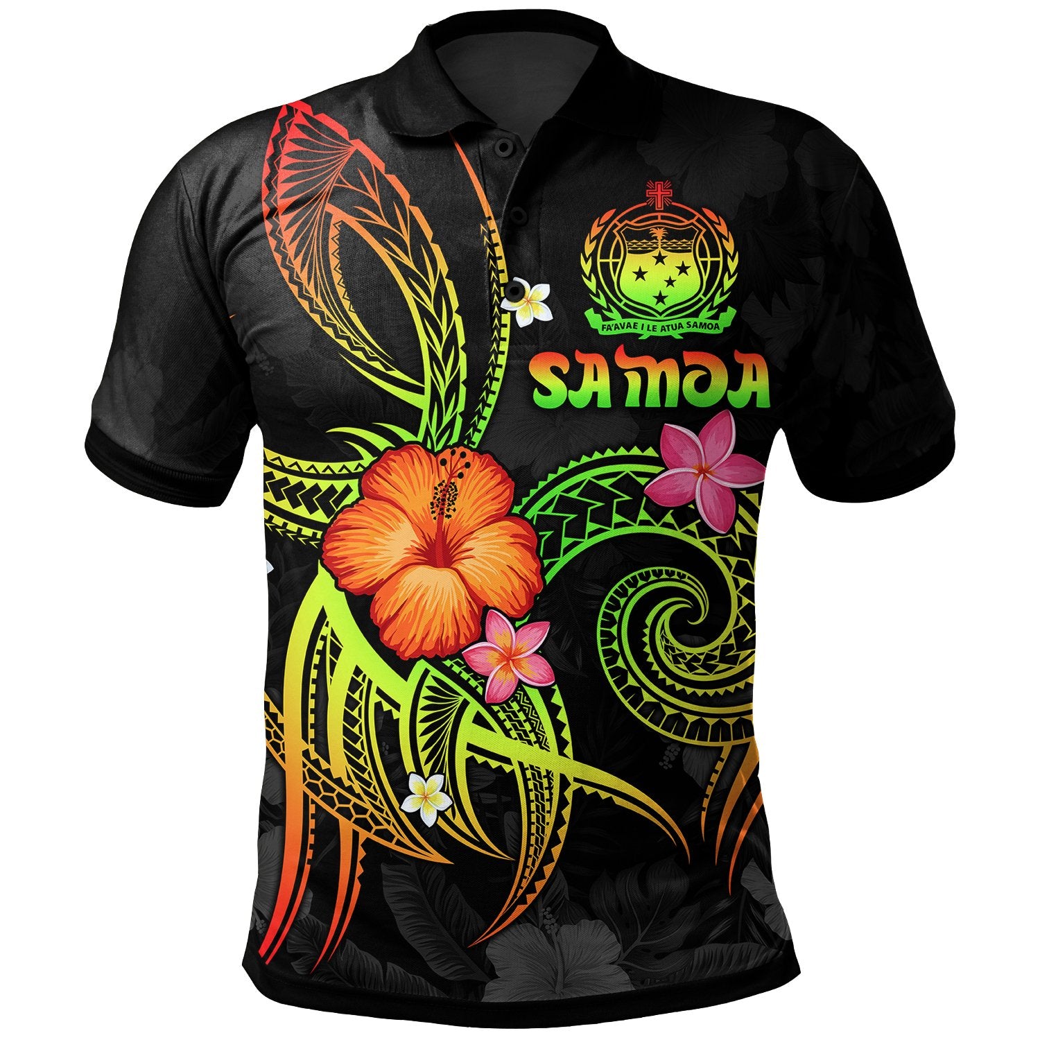 Polynesian Hawaii Polo Shirt Legend of Samoa (Reggae) Unisex Reggae - Polynesian Pride
