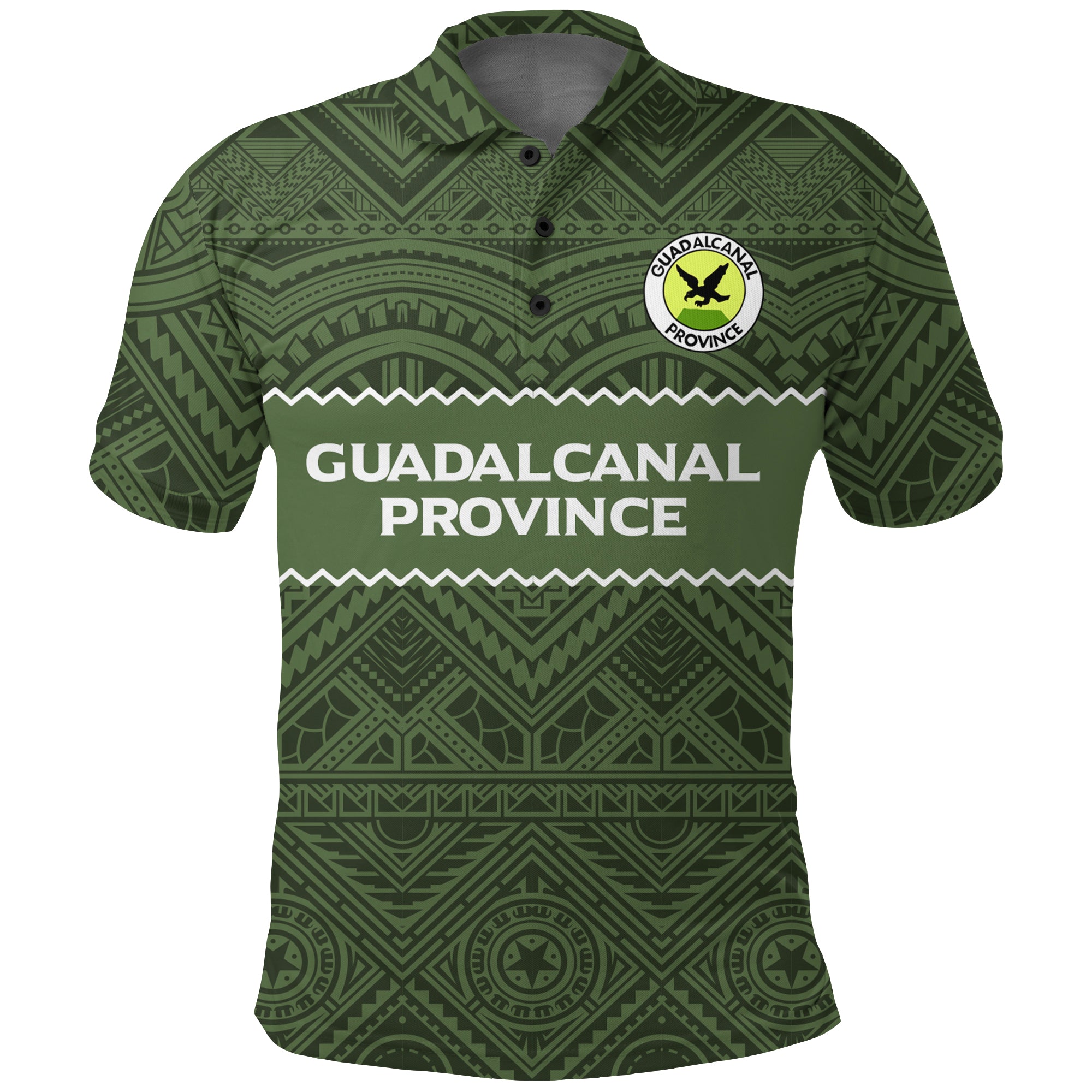 Custom Solomon Islands Guadalcanal Province Polo Shirt Tribal Pattern LT12