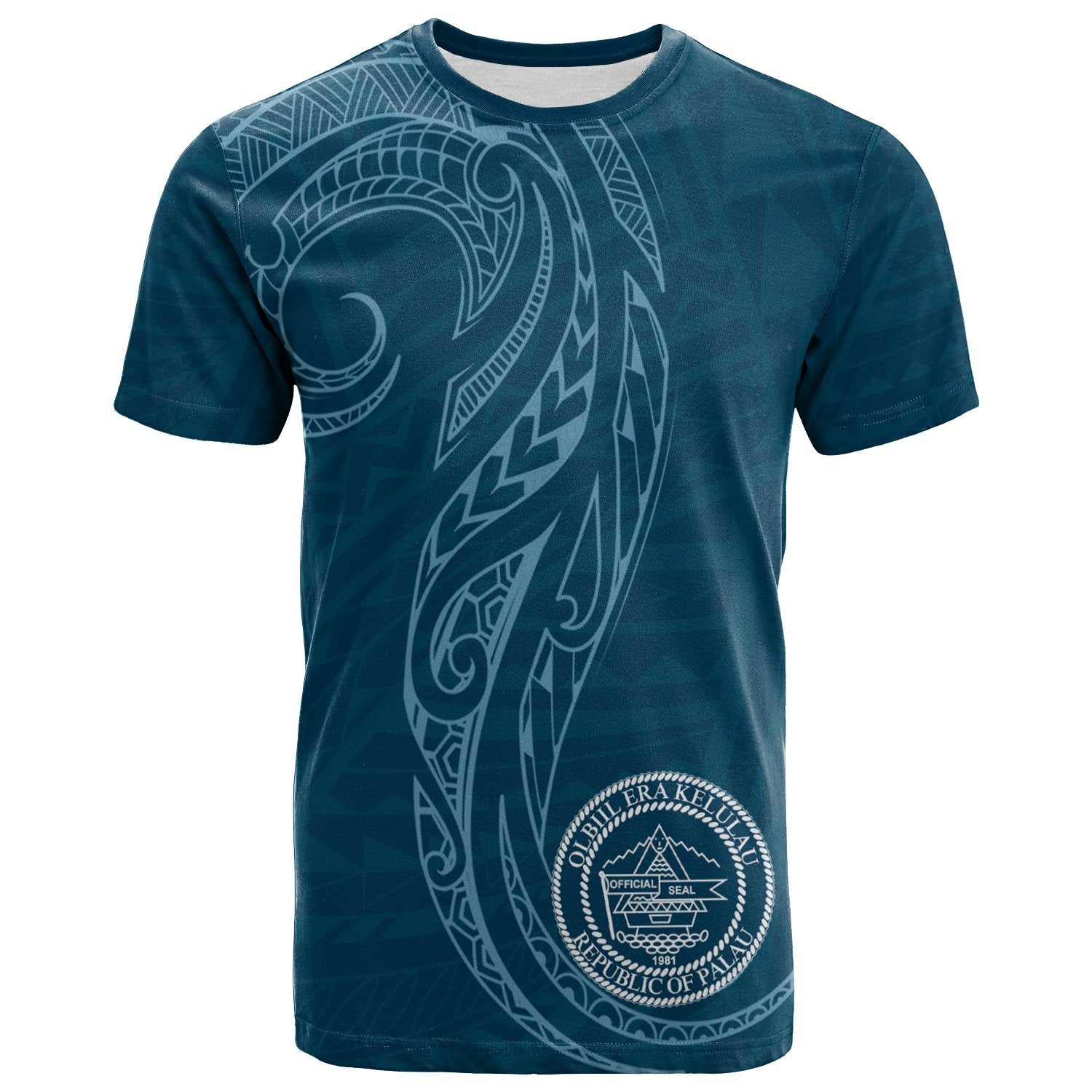 Palau T Shirt Polynesian Style Unisex Blue - Polynesian Pride