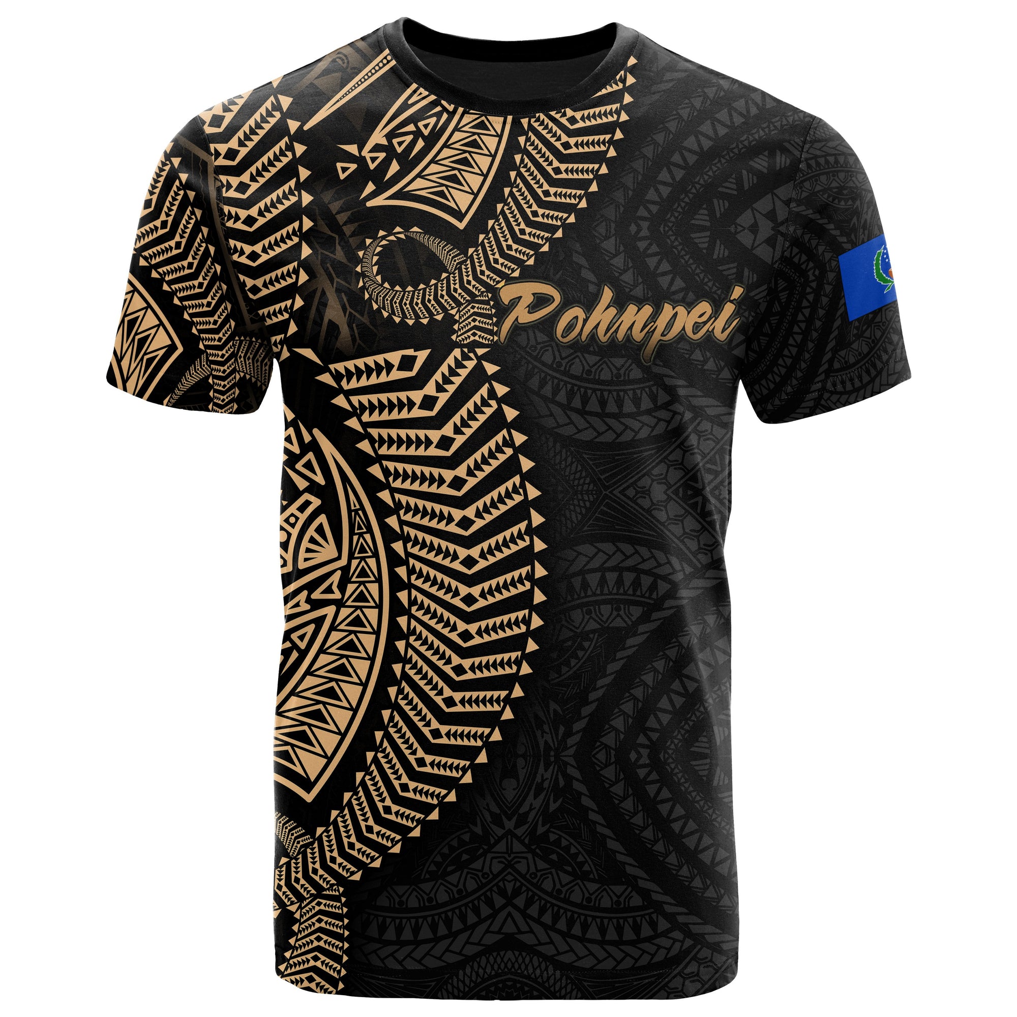 Pohnpei Micronesia T shirt Micronesia Pattern Unisex Black - Polynesian Pride