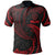 Palau Polynesian Polo Shirt Red Tribal Wave Unisex Red - Polynesian Pride