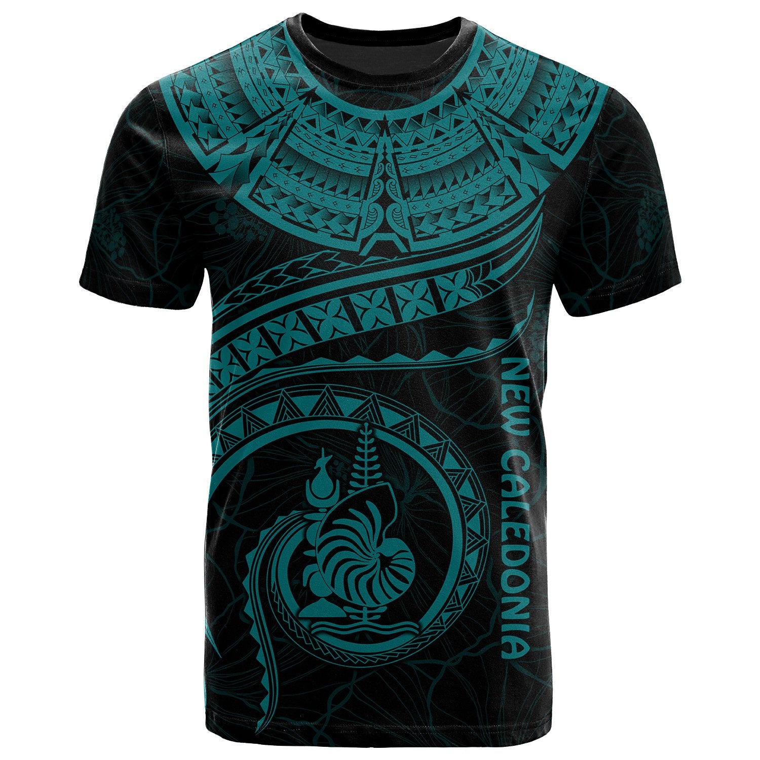 New Caledonia Polynesian T Shirt New Caledonia Waves (Turquoise) Unisex Art - Polynesian Pride