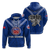 Toa Samoa Rugby Hoodie Samoan Warrior Pride LT12 Hoodie Blue - Polynesian Pride