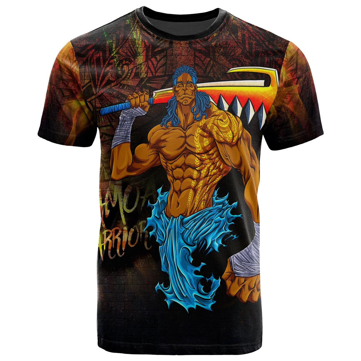 Samoa Polynesian T Shirt Samoa Warrior Artwork by ThoJJ Unisex Black - Polynesian Pride
