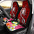 Fiji Car Seat Covers - Turtle Plumeria (Red) Universal Fit Red - Polynesian Pride