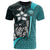 Federated States of Micronesia T Shirt Turquoise Turtle with Hook Unisex TURQUOISE - Polynesian Pride