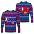 Wallis and Futuna Christmas Long Sleeve Shirt - Ugly Christmas - LT12 Unisex Blue - Polynesian Pride