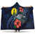New Caledonia Polynesian Hooded Blanket - Blue Turtle Hibiscus Hooded Blanket Blue - Polynesian Pride