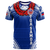 Toa Samoa Rugby Ula Fala Art T Shirt LT12 Blue - Polynesian Pride