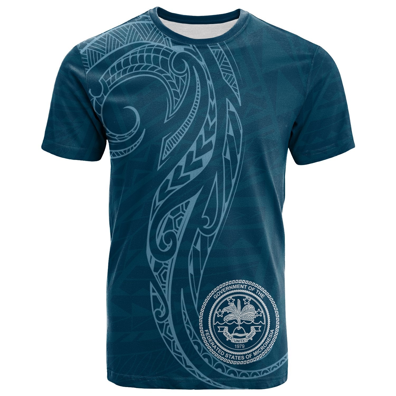 Federated States of Micronesia T Shirt Polynesian Style Unisex Blue - Polynesian Pride