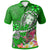 Fiji Polo Shirt Turtle Plumeria (Green) Unisex Green - Polynesian Pride
