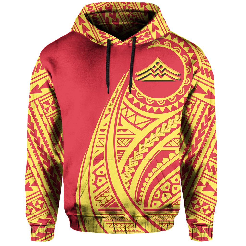 Hawaii Mauna Kea Polynesian Hoodie Tatoo Style - Polynesian Pride