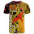 Papua New Guinea T Shirt Custom PNG Independence Day With Raggiana Bird of Paradise Polynesian Grunge Style T Shirt Yellow - Polynesian Pride