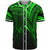 Fiji Baseball Shirt - Green Color Cross Style Unisex Black - Polynesian Pride