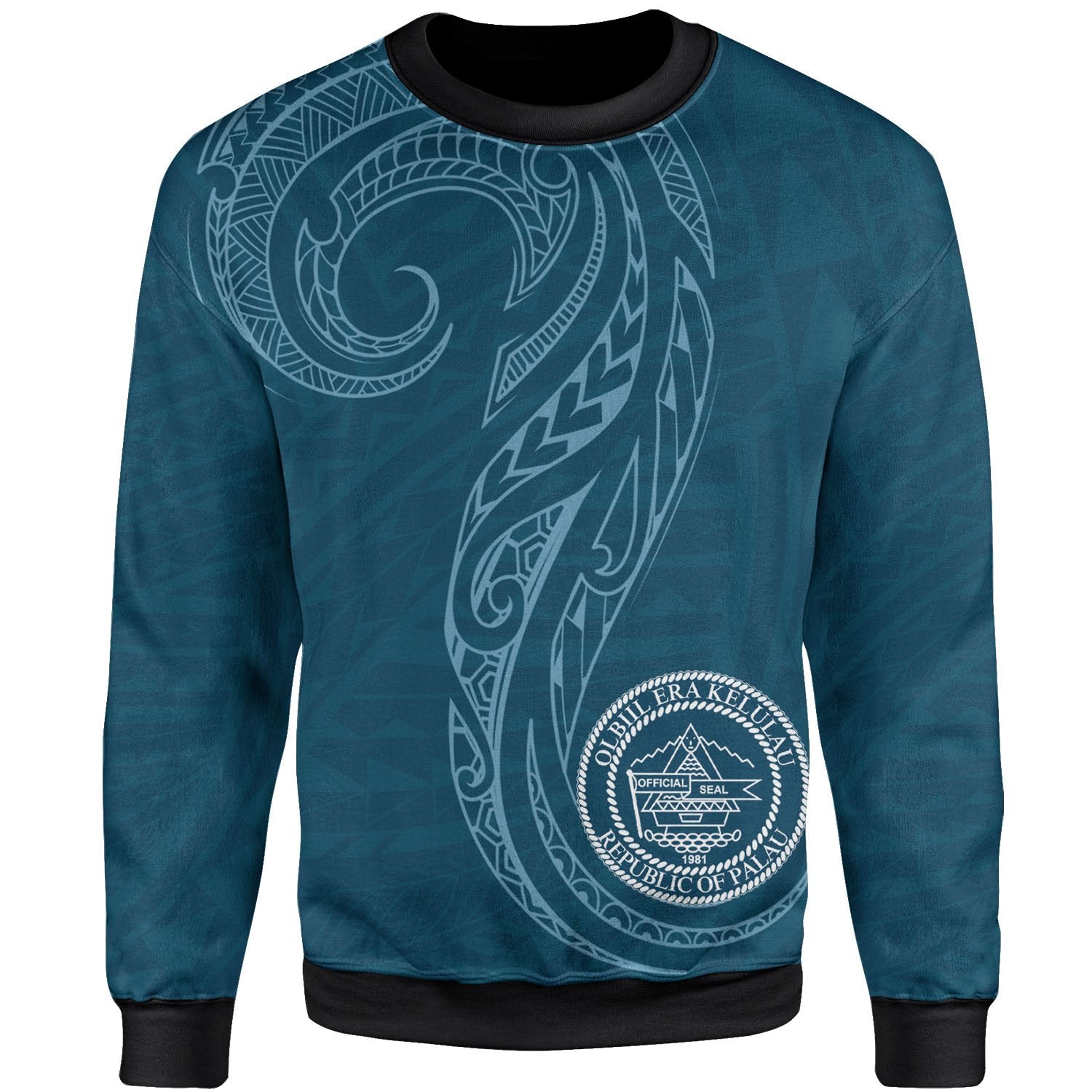 Palau Sweatshirt - Polynesian Style Unisex Blue - Polynesian Pride