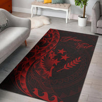 Kosrae Area Rug - Custom Personalised Polynesian Pattern Style Red Color Red - Polynesian Pride
