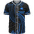 Papua New Guinea Polynesian Baseball Shirt - Blue Tribal Wave Unisex Blue - Polynesian Pride