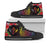 Kosrae State High Top Shoes - Tropical Hippie Style Unisex Black - Polynesian Pride