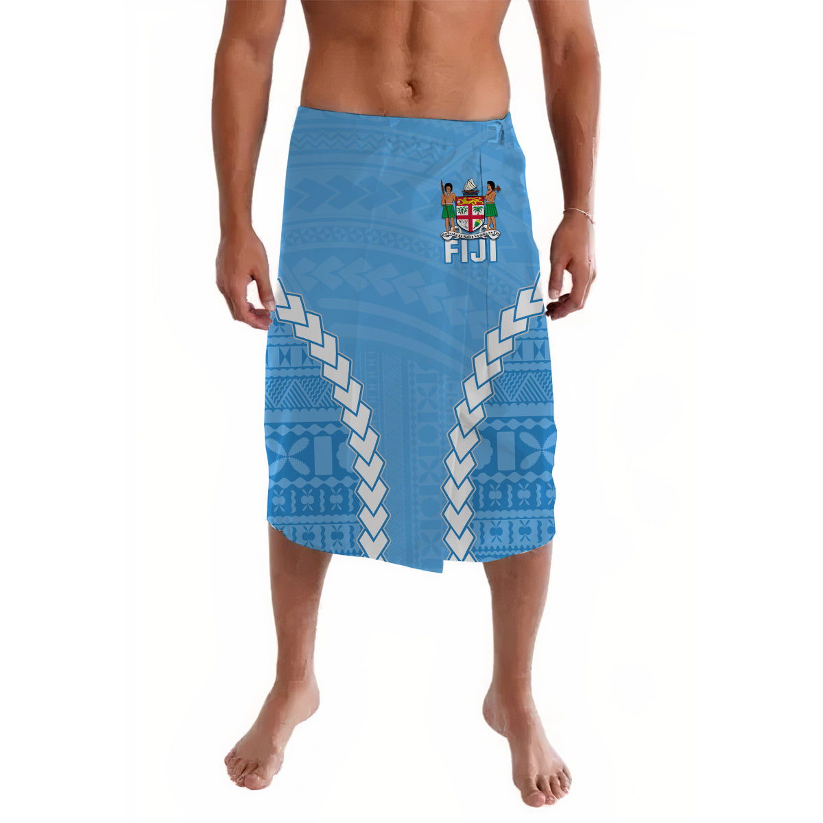 Fiji Impressive Lavalava Polynesian LT13 Blue - Polynesian Pride