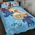 Hawaii Custom Personalised Quilt Bed Set - Tropical Style Blue - Polynesian Pride