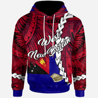 Papua New Guinea West New Britain Province Polynesian Hoodie Tribal Wave Tattoo Unisex Red - Polynesian Pride