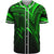 Papua New Guinea Baseball Shirt - Green Color Cross Style Unisex Black - Polynesian Pride