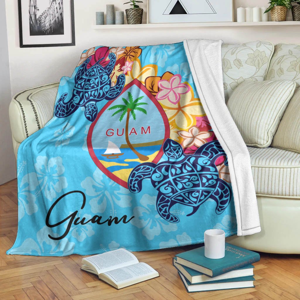 Guam Premium Blanket - Tropical Style White - Polynesian Pride