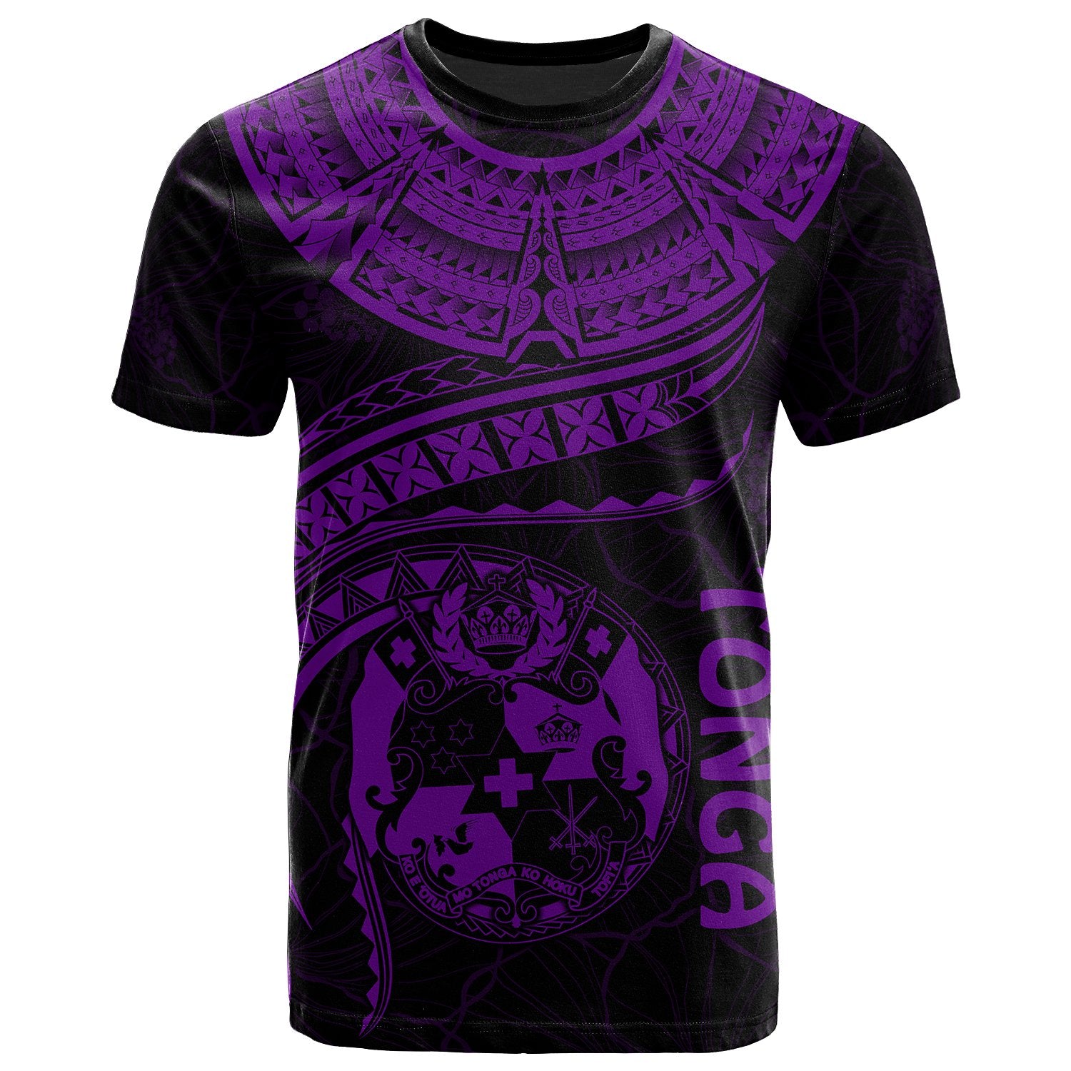 Tonga Polynesian T Shirt Tonga Waves (Purple) Unisex Art - Polynesian Pride