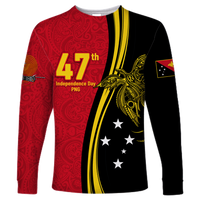 Papua New Guinea Independence Anniversary Polynesian Tribal Long Sleeve Shirt - LT12 Unisex Black - Polynesian Pride