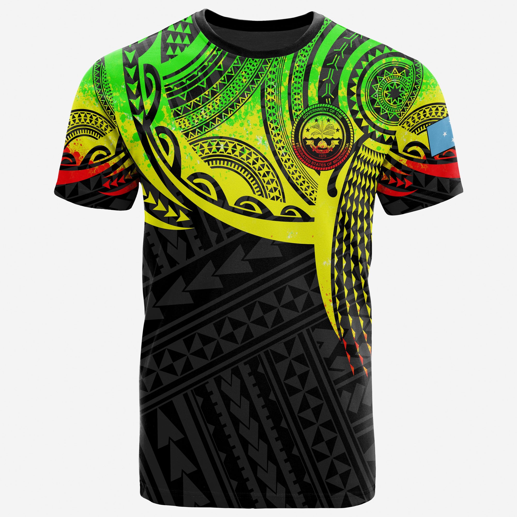 Federated States of Micronesia T Shirt Reggae Tattoo Pattern Unisex Reggae - Polynesian Pride