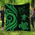 Fiji Polynesian Premium Quilt - Green Tentacle Turtle Crest Green - Polynesian Pride