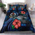 Vanuatu Polynesian Bedding Set - Blue Turtle Hibiscus Blue - Polynesian Pride