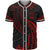 Fiji Polynesian Baseball Shirt - Red Tribal Wave Unisex Red - Polynesian Pride