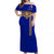 Hawaii Castle High School Polynesian Tribal Off Shoulder Dress - LT12 Long Dress Blue - Polynesian Pride
