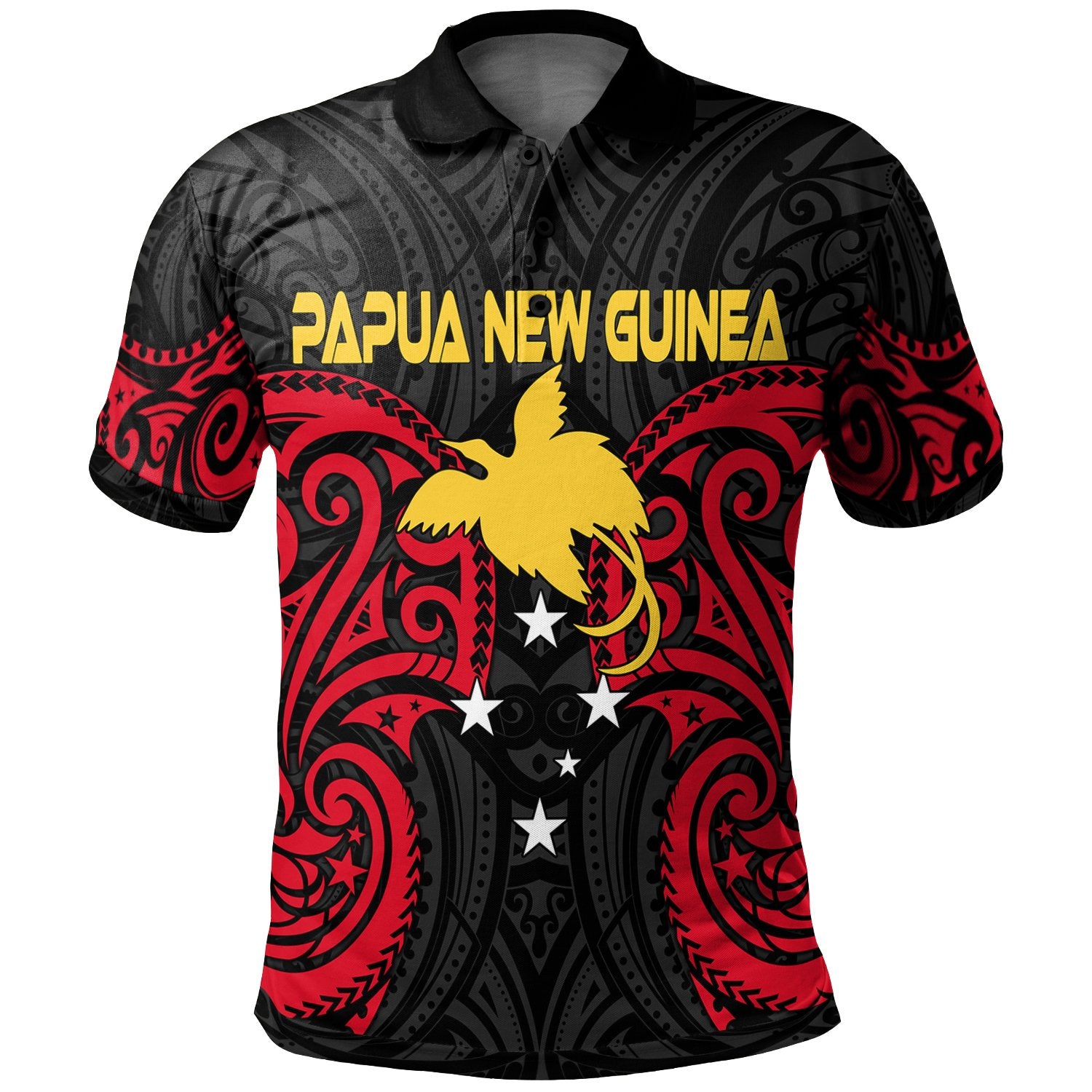 Papua New Guinea Polo Shirt Papua New Guinea Spirit Unisex Red - Polynesian Pride