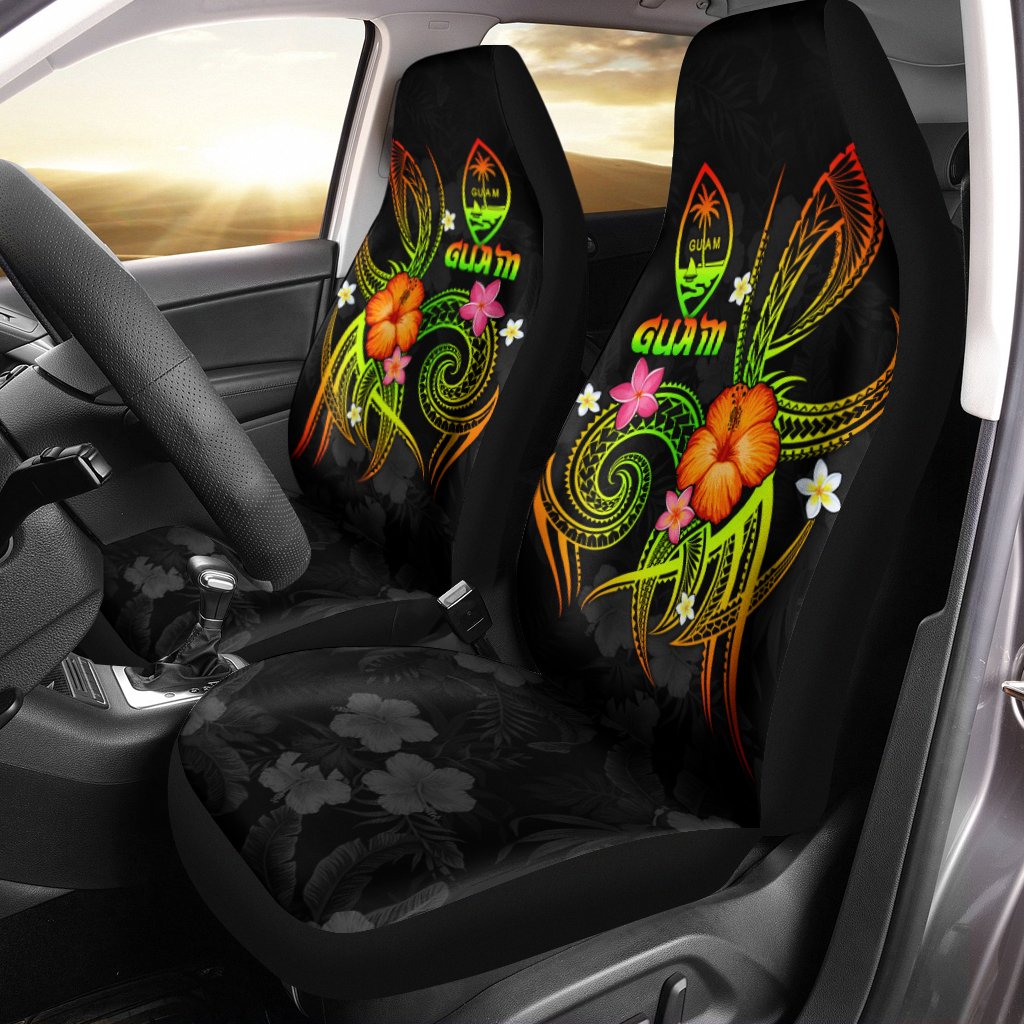 Guam Polynesian Car Seat Covers - Legend of Guam (Reggae) Universal Fit Reggae - Polynesian Pride