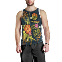 Polynesian Tahiti Personalised Men's Tank Top - Legend of Tahiti (Blue) - Polynesian Pride