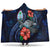 Guam Polynesian Hooded Blanket - Blue Turtle Hibiscus Hooded Blanket Blue - Polynesian Pride