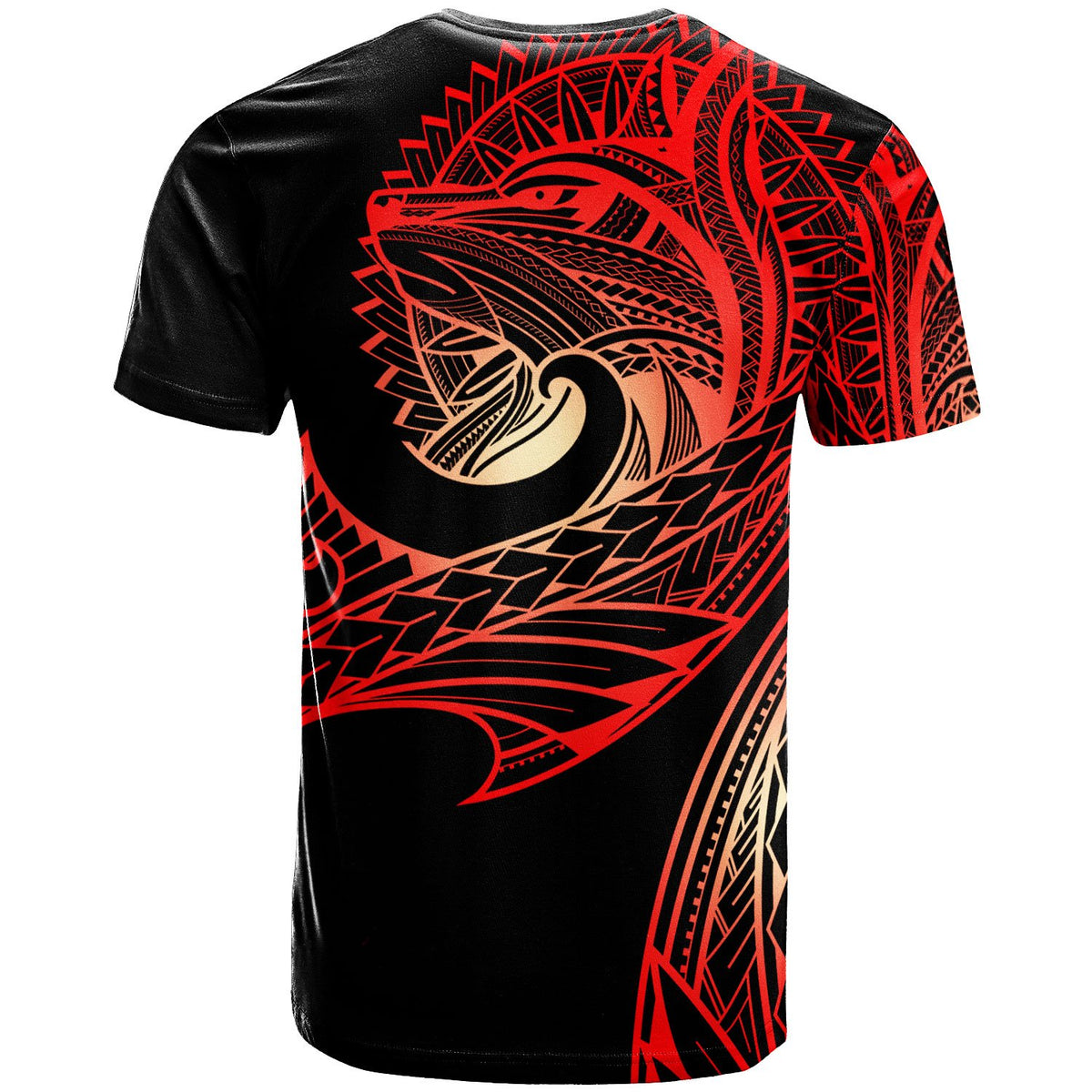 Samoa T Shirt Leader Wolf Is You Red Gradient Color - Polynesian Pride