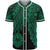 Tahiti Polynesian Baseball Shirt - Tribal Wave Tattoo Green Unisex Green - Polynesian Pride