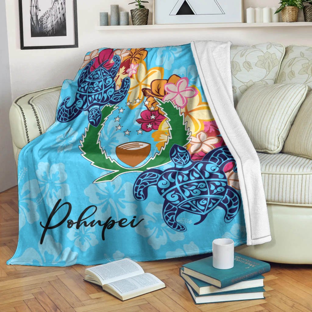 Pohnpei Premium Blanket - Tropical Style White - Polynesian Pride