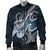 Vanuatu Polynesian Men's Bomber Jacket - Ocean Style Blue - Polynesian Pride