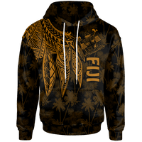 Fiji Hoodie Polynesian Wings (Golden) Golden - Polynesian Pride